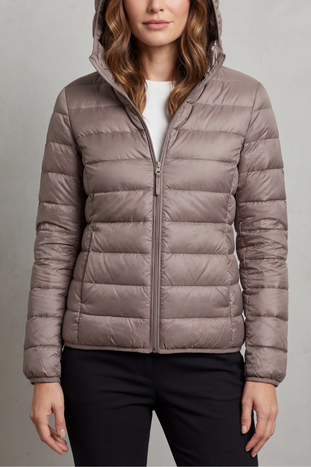 Women's Packable Hooded Puffer Jacket Ultra Light Coat 1