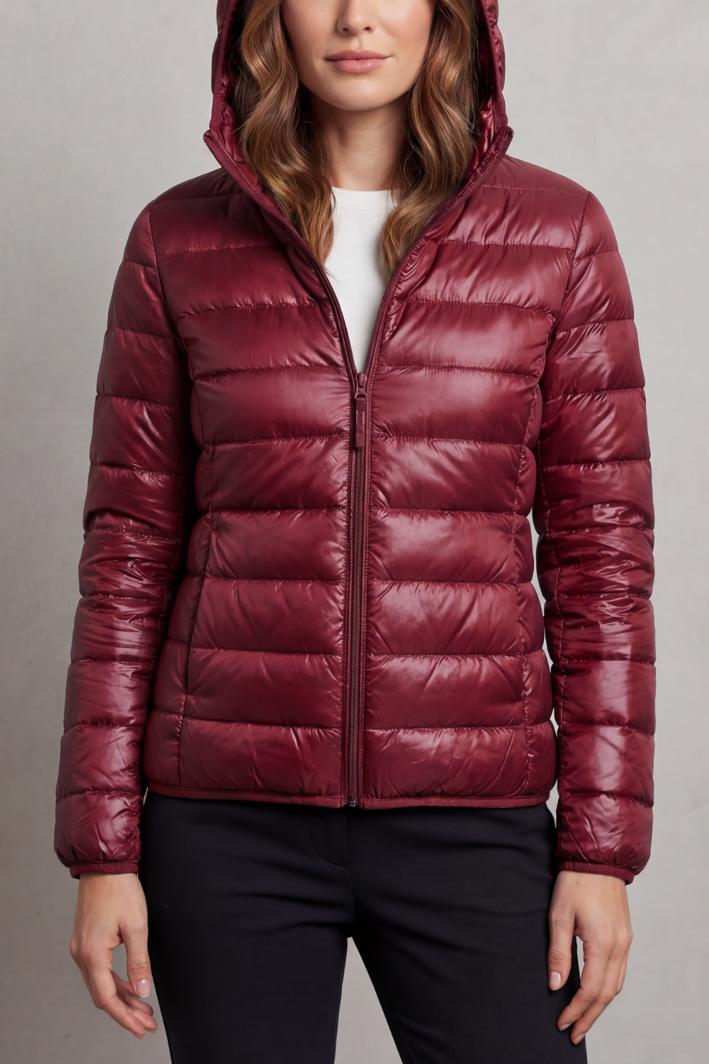 Women's Packable Hooded Puffer Jacket Ultra Light Coat 11