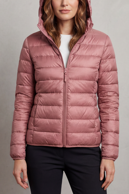 Women's Packable Hooded Puffer Jacket Ultra Light Coat 13