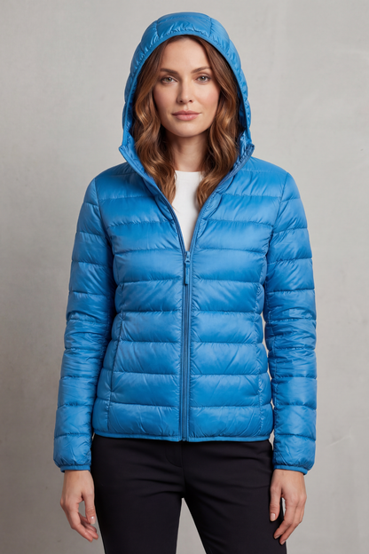 Women's Packable Hooded Puffer Jacket Ultra Light Coat 20