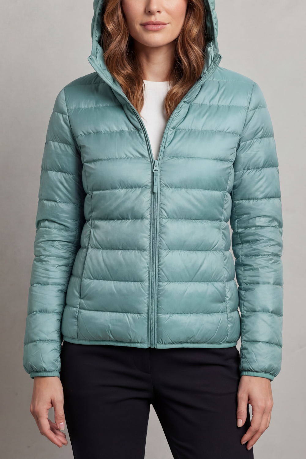 Women's Packable Hooded Puffer Jacket Ultra Light Coat 21