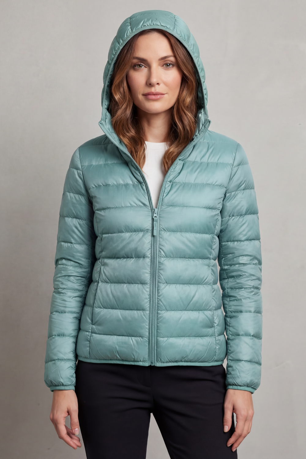 Women's Packable Hooded Puffer Jacket Ultra Light Coat 22
