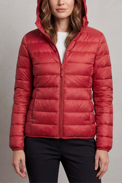 Women's Packable Hooded Puffer Jacket Ultra Light Coat 25