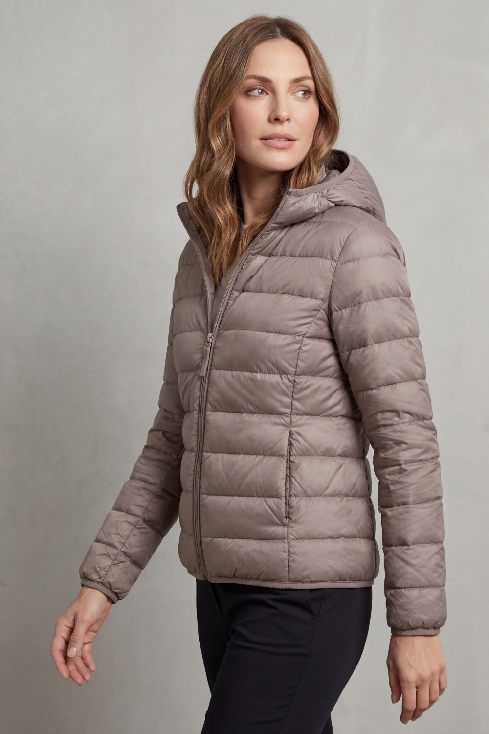 Women's Packable Hooded Puffer Jacket Ultra Light Coat 3