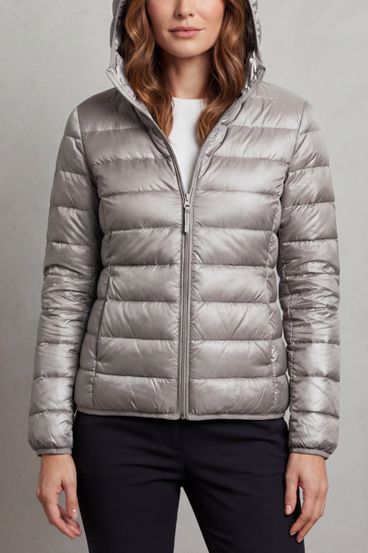 Women's Packable Hooded Puffer Jacket Ultra Light Coat 5