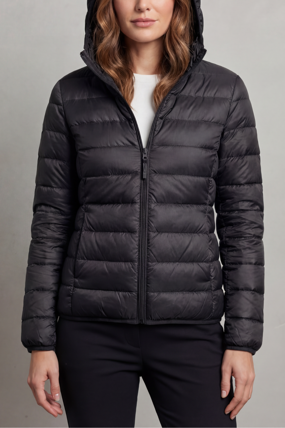 Women's Packable Hooded Puffer Jacket Ultra Light Coat 7