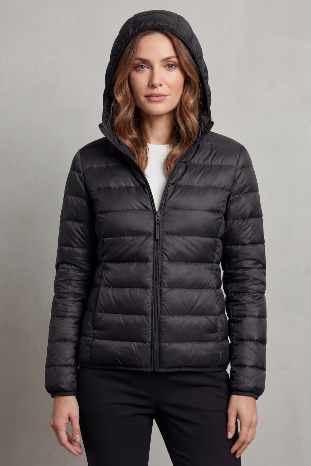 Women's Packable Hooded Puffer Jacket Ultra Light Coat 8