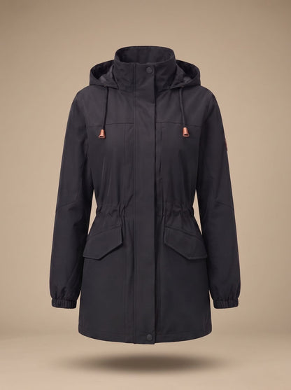Women's Water-Resistant Hooded Parka Coat Plus Size 8