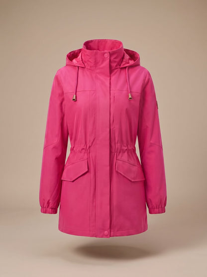 Women's Water-Resistant Hooded Parka Coat Plus Size 9