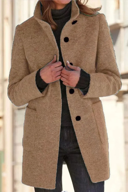Windproof Long Winter Coat for Women — Classic Fit 9