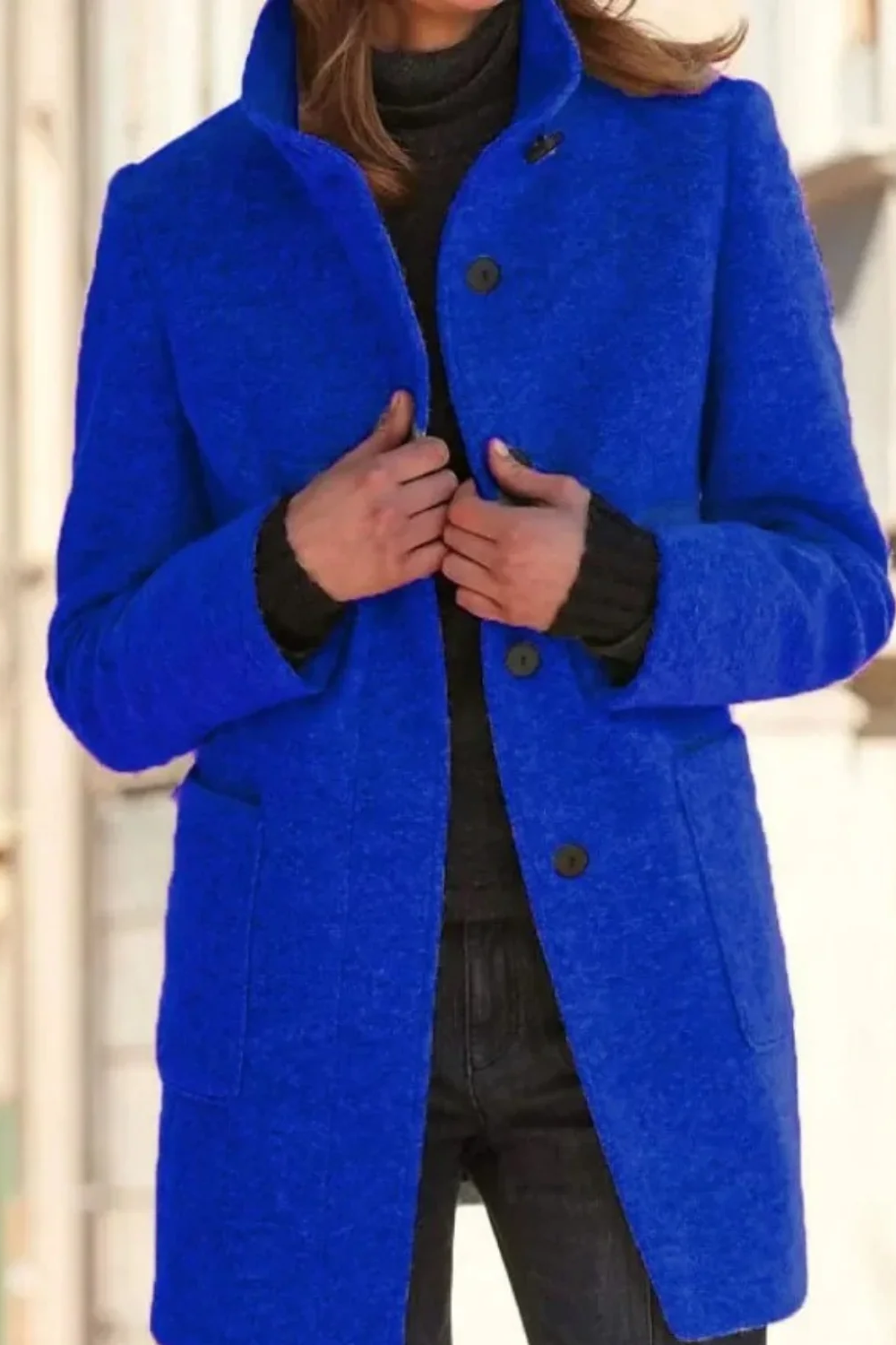 Windproof Long Winter Coat for Women — Classic Fit 6